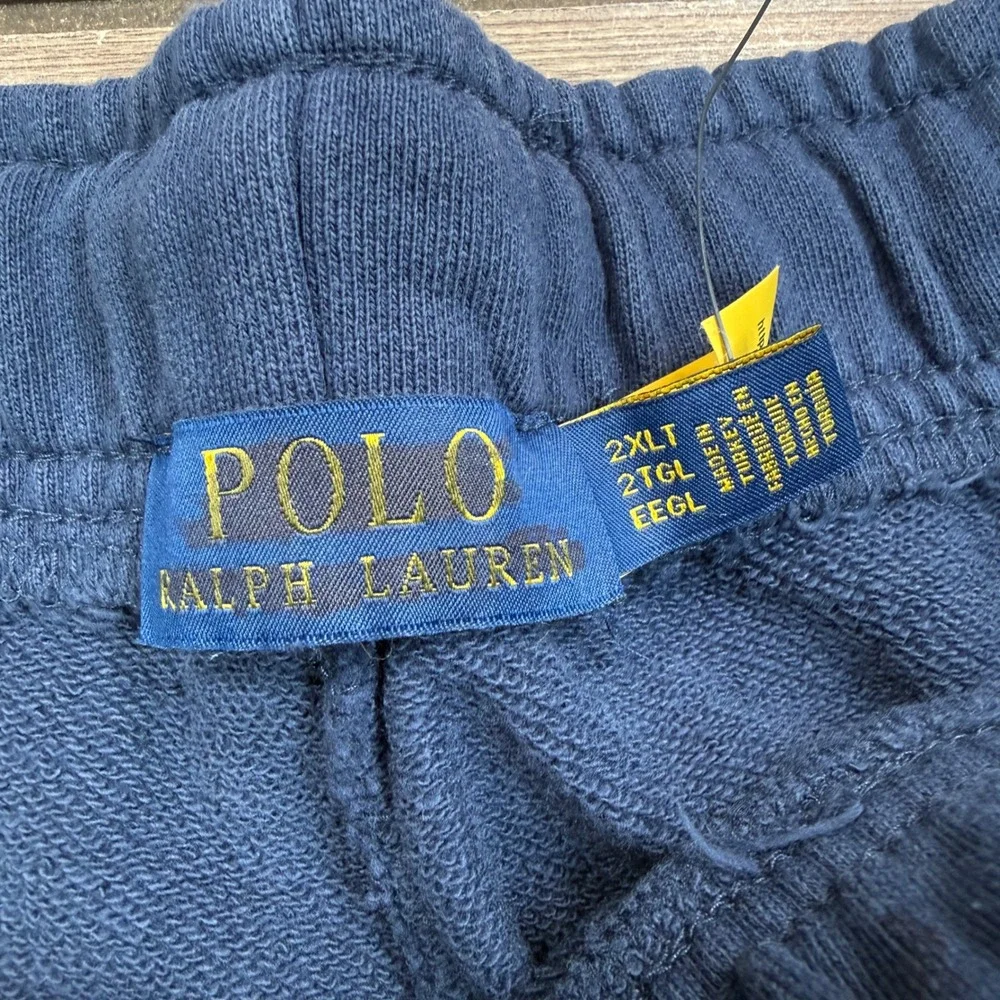Polo Ralph Lauren Mens 2XLT Shorts Navy Blue French Terry Cotton Pony NWT